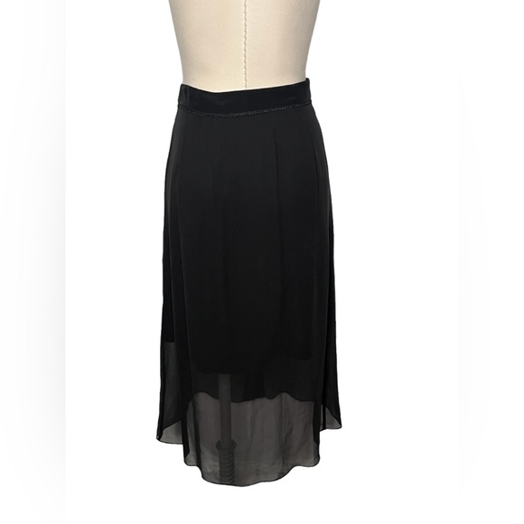 Jonathan Simkhai Black Sheer Midi Skirt With Pockets XS - Picture 4 of 4